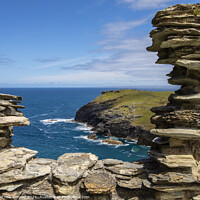Buy canvas prints of Stunning View from Tintagel Castle in Cornwall, UK by Chris Dorney