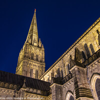 Buy canvas prints of Salisbury Cathedral in Wiltshire, UK by Chris Dorney