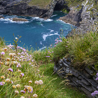 Buy canvas prints of Cave in Tintagel, Cornwall, UK by Chris Dorney