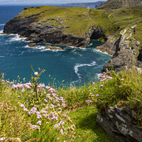 Buy canvas prints of Beautiful View from Tintagel Castle in Cornwall, UK by Chris Dorney