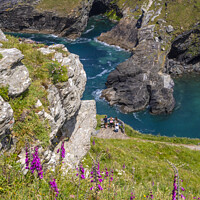 Buy canvas prints of Beautiful View from Tintagel Castle in Cornwall, UK by Chris Dorney