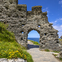 Buy canvas prints of Tintagel Castle in Cornwall, UK by Chris Dorney