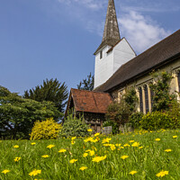 Buy canvas prints of All Saints Church in Stock, Essex, UK by Chris Dorney