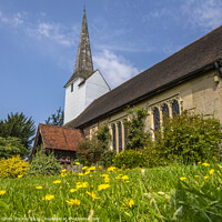 Buy canvas prints of All Saints Church in Stock, Essex, UK by Chris Dorney