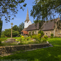 Buy canvas prints of All Saints Church in Stock, Essex, UK by Chris Dorney