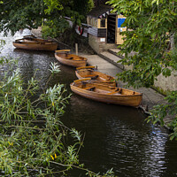 Buy canvas prints of Boats on the River Stour in Dedham, Essex by Chris Dorney