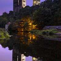 Buy canvas prints of Durham Cathedral at Night, in the City of Durham, UK by Chris Dorney