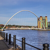Buy canvas prints of Gateshead Millennium Bridge in Newcastle upon Tyne, UK by Chris Dorney