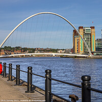 Buy canvas prints of Gateshead Millennium Bridge in Newcastle upon Tyne, UK by Chris Dorney