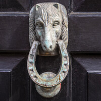 Buy canvas prints of Horse Door Knocker by Chris Dorney
