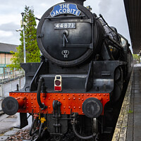 Buy canvas prints of The Jacobite Steam Train in the Highlands of Scotl by Chris Dorney
