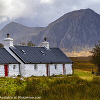 Buy canvas prints of Blackrock Cottage and Buachaille Etive Mor in Glencoe, Scotland by Chris Dorney