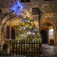 Buy canvas prints of Christmas Decorations at Kingsgate in Winchester, UK by Chris Dorney
