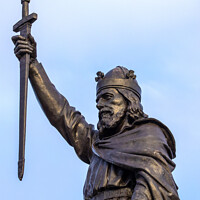 Buy canvas prints of Statue of King Alfred the Great in Winchester, UK by Chris Dorney