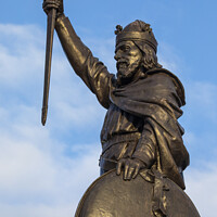 Buy canvas prints of Statue of King Alfred the Great in Winchester, UK by Chris Dorney