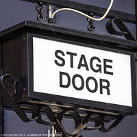 Buy canvas prints of Vintage Stage Door Sign at a Theatre by Chris Dorney