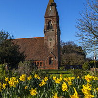 Buy canvas prints of St. John the Evangelist Church in Ford End, Essex by Chris Dorney