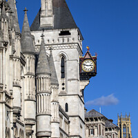 Buy canvas prints of Royal Courts of Justice Clock Tower in London, UK by Chris Dorney