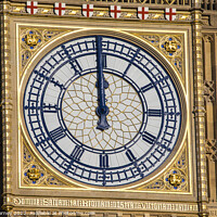 Buy canvas prints of The Clockface of the Elizabeth Tower in Westminster, London by Chris Dorney