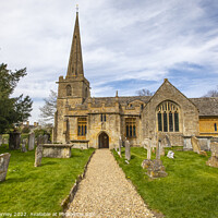 Buy canvas prints of Church of St. Michael and All Angels in Stanton, Gloucestershire by Chris Dorney
