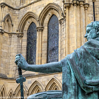 Buy canvas prints of Statue of Constantine the Great at York Minster in York, UK by Chris Dorney