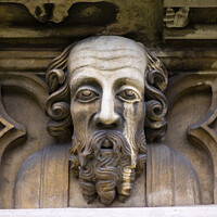 Buy canvas prints of Sculpture on the Exterior of York Minster in York, UK by Chris Dorney