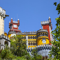 Buy canvas prints of Pena Palace in Sintra, Portugal by Chris Dorney