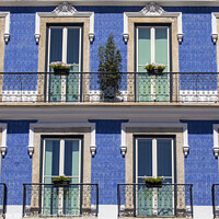 Buy canvas prints of Beautiful Balconies in Lisbon, Portugal by Chris Dorney