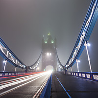 Buy canvas prints of Foggy Tower Bridge by Chris Dorney