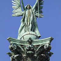Buy canvas prints of Archangel Gabriel Statue on Heroes Square Column i by Chris Dorney