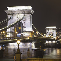 Buy canvas prints of Chain Bridge in Budapest by Chris Dorney