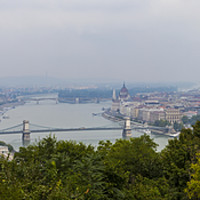 Buy canvas prints of Budapest Panorama from Gellert Hill by Chris Dorney