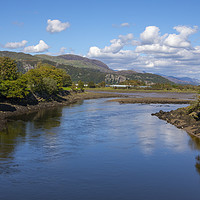 Buy canvas prints of View of Snowdonia from Porthmadog in North Wales,  by Chris Dorney
