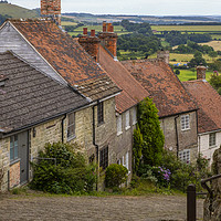 Buy canvas prints of Gold Hill in Shaftesbury in Dorset, UK by Chris Dorney