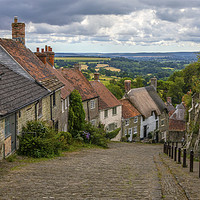 Buy canvas prints of Gold Hill in Shaftesbury in Dorset, UK by Chris Dorney