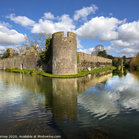 Buy canvas prints of The Bishops Palace in Wells, Somerset by Chris Dorney