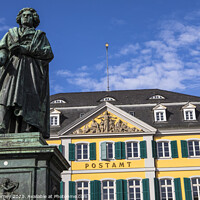 Buy canvas prints of Beethoven and Old Post Office Building in Bonn, Germany by Chris Dorney