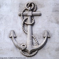 Buy canvas prints of Anchor Stone Carving by Chris Dorney