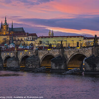 Buy canvas prints of Prague Castle and the Charles Bridge by Chris Dorney