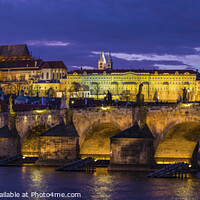 Buy canvas prints of Prague Castle and the Charles Bridge by Chris Dorney
