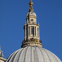 Buy canvas prints of The Moon Perched on St. Pauls Cathedral by Chris Dorney