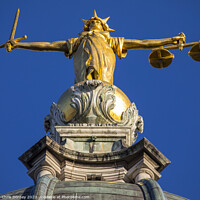 Buy canvas prints of Lady Justice Statue at the Old Bailey by Chris Dorney