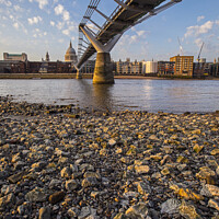 Buy canvas prints of St. Pauls and the Millennium Bridge in London by Chris Dorney