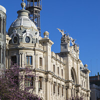 Buy canvas prints of Central Post Office Building in Valencia by Chris Dorney