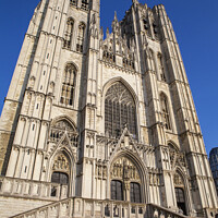 Buy canvas prints of St Michael and St Gudula Cathedral in Brussels by Chris Dorney