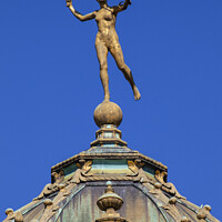 Buy canvas prints of Sculpture in Grand Place in Brussels by Chris Dorney