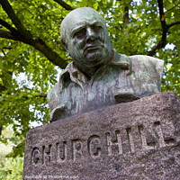 Buy canvas prints of Churchill Bust in Copenhagen by Chris Dorney