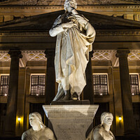 Buy canvas prints of Schiller Monument at the Konzerthaus in Berlin by Chris Dorney