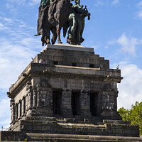 Buy canvas prints of Statue of William I in Koblenz by Chris Dorney
