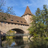 Buy canvas prints of Chain Bridge in Nuremberg by Chris Dorney